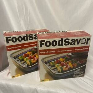 FoodSaver Vacuum Sear Quick Marinating Square Storage Canister 2.25Qt Opened Box